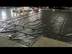 Водонепроницаемая ткань ПВХ покрытая черным брезентом стальной брезентой для грузовика с плоской кроватью